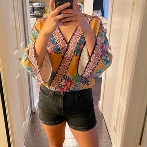 Bell Sleeve Wrap Blouse